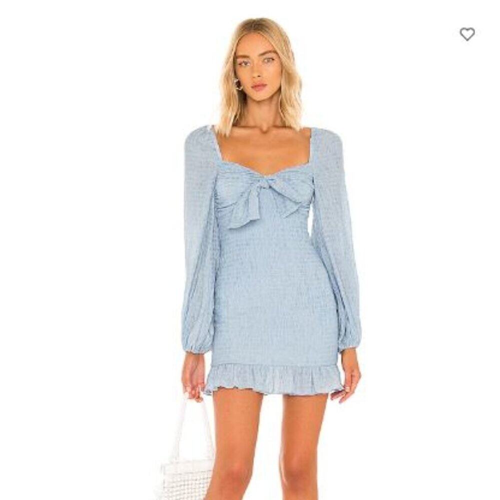 Majorelle Sofia Mini Dress Small Bow Cocktail Cottage Coquette Fairy Pastel Boho - Picture 11 of 11